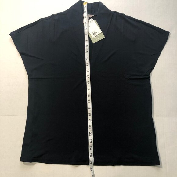 H & M Conscious Black Blouse Short Sleeves     Size M - Picture 5 of 16